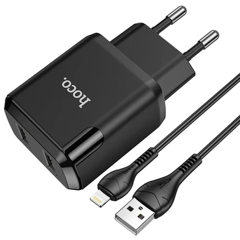 HOCO EUPlug 2.4 Dual USB Greitas Įkroviklis USB Laidas Nešiojama Telefono Įkroviklis, Sieninis Adapteris, skirtas 