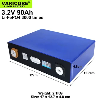 VariCore 3.2 V 90Ah LiFePO4 baterija, gali sudaryti 12V baterija Ličio-geležies phospha 90000mAh Gali padaryti Valtis baterijas, automobilių batteriy