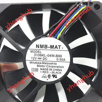 NMB-MAT 3106KL-04W-B86 C08 DC 12V 0.5 A 80x80x15mm 4-Wire Serverio Aušinimo Ventiliatorius