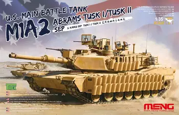 Meng 1/35 TS-026 MŪSŲ Pagrindinis Tankas M1A2 SEP Abrams Tuskas I/Tuskas II MBT Ekranas Vaikų Žaislas Plastiko Surinkimas Pastato Modelio Rinkinys