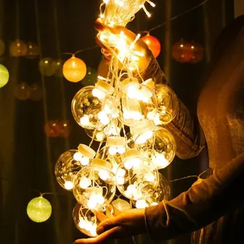 Naujas LED Norintys Kamuolys Užuolaidų String Šviesos Girlianda Fėja, Kalėdų Žiburiai Dekoro Namų Miegamajame, Gyvenamasis Kambarys Balkonas Vestuvių
