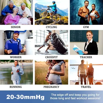 48 Stilius Suspaudimo Puskojinės Maratono Bėgimo Sporto Kojinės Vyrams, Moterims 30 Mmhg Kelio Aukštą Medicinos Edema Diabetu Sergantiems Varikoze
