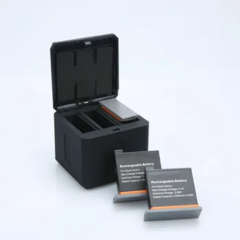 4Pcs 1300mAh AB1 Baterija + Trigubą Įkroviklį DJI OSMO AB1 Veiksmo Sporto Fotoaparatą kaip DJI AB1 Baterija, DJI OSMO Veiksmų AB1 Baterija
