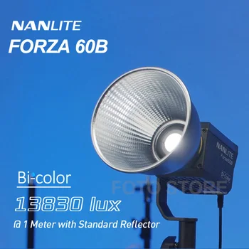 Nanguang Nanlite Forza60B 60w LED Šviesos Bi-color 2700K-6500K Vaizdo Šviesos Profesionalus Studija Strobe Flash Lempa 60w apšvietimo