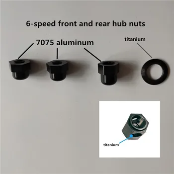 7075 aliuminio lydinio lankstymo dviračių stebulės veržlė brompton 2 3/6 greičio titano vidinio pavarų riešutų