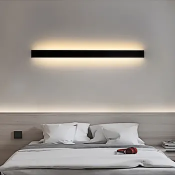 Šiaurės Minimalistinio Ilgio Sienos Lempa, Modernios LED Sienos Sconce Šviesos Armatūra Kambarį Naktiniai Sienos Žibintai vidaus Apšvietimas Veidrodis
