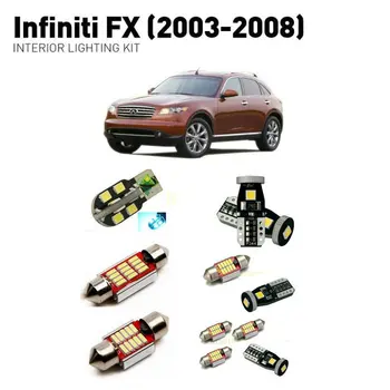 Led vidaus apšvietimas Infiniti fx35 fx45 2003-2008 m. 16pc Led Žibintai, Automobilių apšvietimo komplektas, automobilių lemputės Canbus