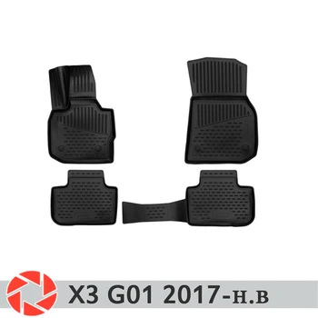 BMW X3 G01 2017 - grindų kilimėliai kilimėliai ne slydimo poliuretano purvo apsaugos, vidaus reikalų automobilių optikos reikmenys