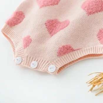 MILANCEL 2020 m. žiemos baby girl drabužiai, kūdikių trikotažo drabužių nustatyti širdies bodysuit kūdikių megztiniai 2 vnt baby kombinezonas minkštas naujagimių drabužiai