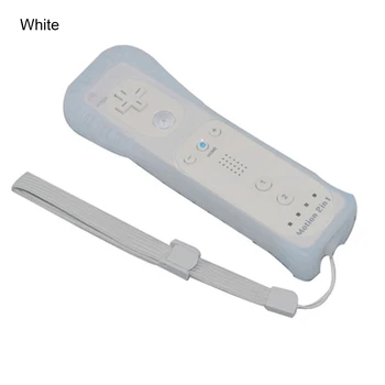 6 Spalvų 1pcs Built-in Motion Plus Nuotolinio valdymo pultelis Wii Gamepad Su Silikono Atveju ir Dirželis, wii komandą