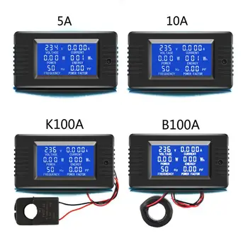 80V ~ 260V 100A/5A/10A Skaitmeninis Ekranas Ammeter Galia Voltmeter Baterijos Testeris