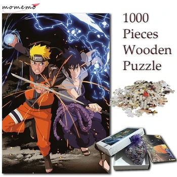 MOMEMO Dėlionės 1000 Vienetų Galvosūkiai Suaugusiems Naruto Sasuke Kovos Scena Animacinių filmų Puzzle 1000 Vienetų Žaidimus, Vaikas, Vaikų Dovanų