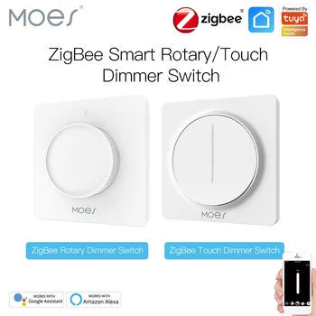 Naujas ZigBee Smart Rotacinis/Touch Šviesos stiprumą Smart Gyvenimas/Tuya APP 