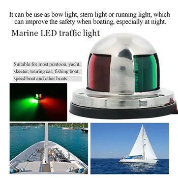 Vehemo Nerūdijančio Plieno, Laivų Navigacijos Šviesos Jachtų Aksesuarai LED signalinė Lemputė Vandeniui Sidelight Keltų Valtis