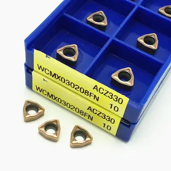 Tekinimo įrankis WCMX030208 ACZ330 WCMX030208FN karbido įterpti tekinimo ir frezavimo CNC cutter priemonė, U-formos grąžtas griovelio pjovimo