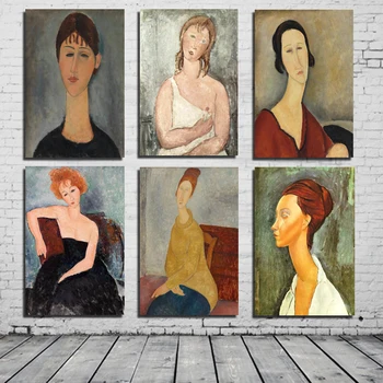 Amedeo Modigliani Geriausias Drobė, Tapyba Spausdinti Kambarį Namo Apdaila Meno Kūrinius, Šiuolaikines Sienos Meno Aliejaus Tapybai Plakatai Nuotraukas