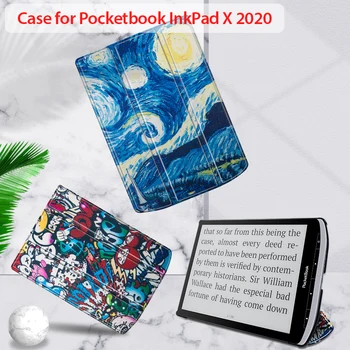 Tabletę Atveju Pocketbook Inkpad X 2020 10.3 Colių Smart Apsaugine danga Odos, skirtas Pocketbook X 10.3