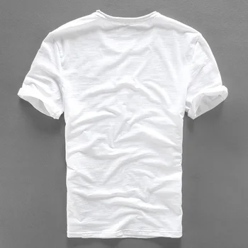 Italija prekės baltiniai trumpomis rankovėmis t-shirt vyrams, atsitiktinis palaidų t shirt mens animacinių filmų siuvinėjimo, susiuvimo apvalios kaklo marškinėlius vyrų camisa