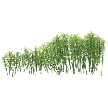 100 Vnt Žalia Plastikiniai Modelis Bambuko Medžių Masto 1:75-1:300 Sodo Dekoro Traukinio Dekoracijos Kraštovaizdžio žaislų vaikams