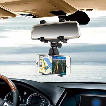 Automobilio galinio vaizdo Veidrodėlio tvirtinimo Laikiklio Stovas 360 Laipsnių Universalus Automobilinis Laikiklis Ventiliacijos Mount Doko, mobiliojo telefono laikiklis, Skirtas mobilusis Telefonas GPS