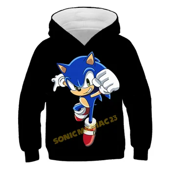 Sonic the Hedgehog Palaidinės Animacinių filmų Berniukų, Mergaičių Hoodies 2020 M. Rudenį Naujų Vaikų Streetwear Spausdinti 3D Mados Drabužiai