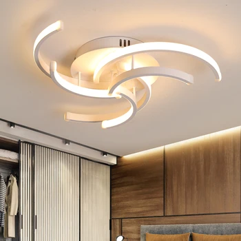 LICAN Modernios LED Lubų Liustra Apšvietimo led Gyvenimo Miegamojo kambarį, namų dekoro Balta Blizgesio Avize Šviestuvai