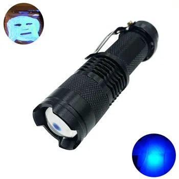 UV 365nm 395nm UV Žibintuvėlis Mini UV Žibintuvėlis Aptikti Fluorescer Pen Šviesos Patogus Zoom UV uv-C UVA Nešiojamų