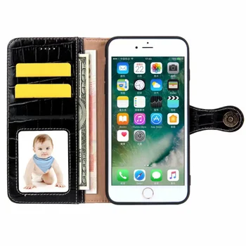 Telefonas, Odinis dėklas, Skirtas iPhone 7 8 Plius Ckhb-BD1 Krokodilas Piniginės stiliaus Flip Case For iPhone XR Xs Max Kortelės Turėtojas Atvejais ir krepšys