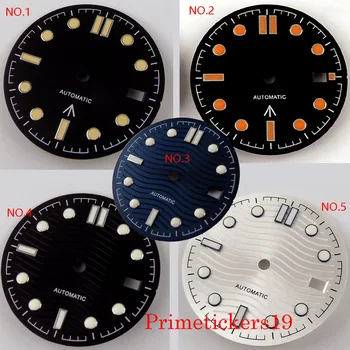 Laikrodis Sterilūs Dial Tinka NH35 Automatinis Judėjimo Su Data Lango Šviesos Ženklai Nerūdijančio Plieno Žiūrėti Pakeitimo