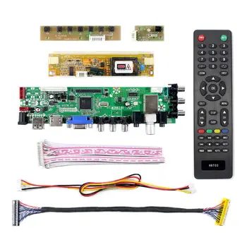 HD MI VGA, AV, USB ATV DTV LCD Valdytojas, Valdybos darbo už 18,4 colių 1920x1080 2 CCFL backlight 30PIN LVDS skydelis LTN184HT03 N184H4