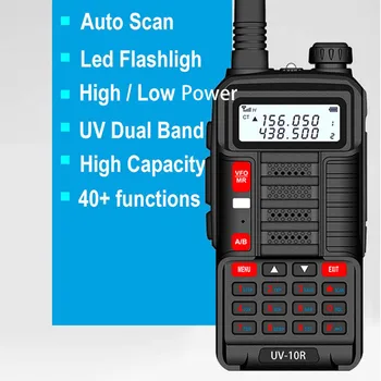 2021 Baofeng Profesinės Walkie Talkie UV10R 128 Kanalų VHF UHF Dual Band Dviejų krypčių CB Kumpis Radijo Baofeng UV5R Patobulintas UV 10R