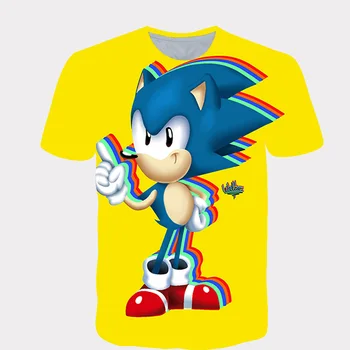 Animacinių filmų Berniukų Marškinėliai Vaikams Sonic the Hedgehog Marškinėlius Puikus Marškinėliai Mergaitėms Vaiko Marškinėliai Vaikams Drabužių 2020 Tee Viršūnės