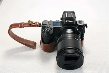 Naujas Pu Odos Fotoaparato Krepšys Krepšys Pusę Kūno, Su Riešo Dirželis Nikon Z6 Z7 Fotoaparato Maišus