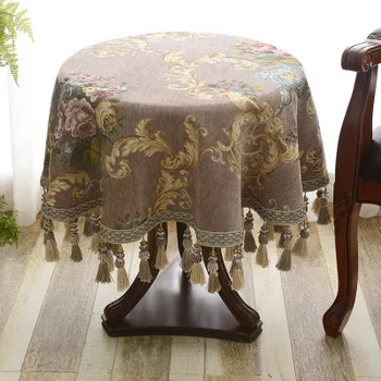 Europos stiliaus šeniliniai žakardiniai staltiesė stalo padengti audiniai turas žakardo kavos staliukas kutas staltiesė