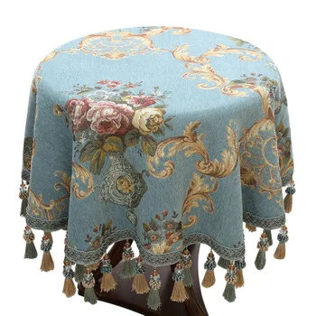 Europos stiliaus šeniliniai žakardiniai staltiesė stalo padengti audiniai turas žakardo kavos staliukas kutas staltiesė
