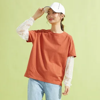 Moterų trumpą T-shirt spausdinti modelio marškinėliai 2020 raudona