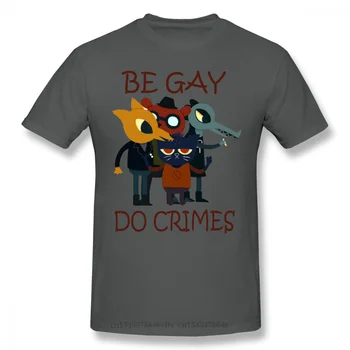 Daryti Nusikaltimus Juoda Marškinėlius Naktį Miške Possum Springs Žaidimas Homme T-Shirt Tees Grynos Medvilnės Negabaritinių Trumpas Rankovės