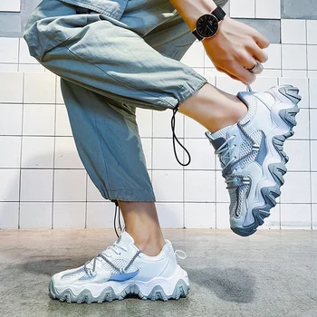 Dizaineris Sneaker Mans Avalynė Šlepetės Vyrams Batai Atsitiktinis Mados vasaros Vyrų Slopinimas Batų Nėrinių Butai Kvėpuojantis
