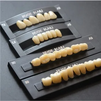 12 Rinkinių, 3 Dėžutės Dantų Sintetinių Polimerų Dantis 3 Pilnas Komplektas Dervos Dantų Protezų, Dantų Dantų
