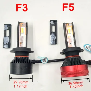 F5 LED Žibintai Lemputės 110W 20000LM H7, H8, H11 9005 9006 H1 LED Lemputes, LED H7 priekinių žibintų komplektas Rūko žibintai H4, H7, H13 moto LED Žibintai