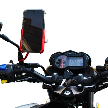 YPAY Aliuminio motociklo Telefono Laikiklis laikiklis Dviračių telefono veidrodėlio tvirtinimą dviračio rankenos mobiliojo ryšio palaikymo stovą, skirtą 