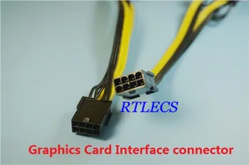 100 vnt GPU PCI-E PCIE 8p Plug Dual 8 pin 6+2 p Talpykla Grafika GPU Vaizdo Plokštę, Maitinimo Adapteris Kabelio 18AWG RoHS
