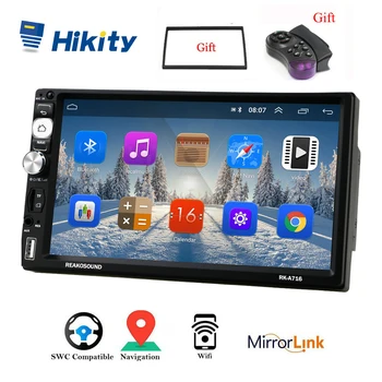 Hikity 2din Andriod 8.1 Automobilio Multimedijos Grotuvas GPS Navigacija, Bluetooth, Automobilių Garso Wifi USB FM MirrorLink 7