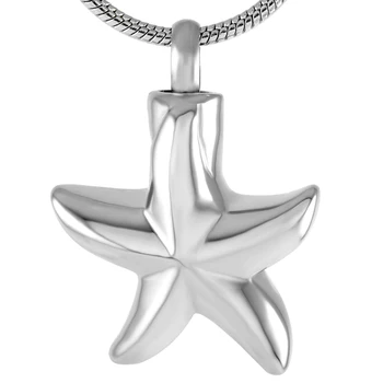 IJD9208 Nerūdijančio Plieno Mielas Starfish Pendant Kremavimo Atmintį Karoliai už Pelenų Urna Suvenyras, Atminimo Papuošalai