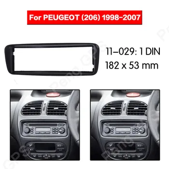 1 DIN Automobilio Radijo Fasciją Įdiegti Brūkšnys Bezel Trim Kit Montavimo Rėmas Prietaisų skydelį Peugeot(206) 1998-2007 rėmo Garso