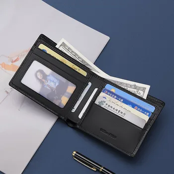WILLIAMPOLO naujos vyriškos piniginės, vyriškos trumpas odinis banko kortele Baotou odos piniginės 