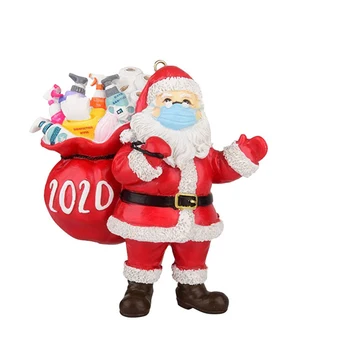 2020 Tinklo Populiarus Kalėdų Dervos Stereo Kaukė Santa Claus Pakabukas Kalėdų Papuošalas Pakabukas Kalėdų Eglutės Žaislų Priedai