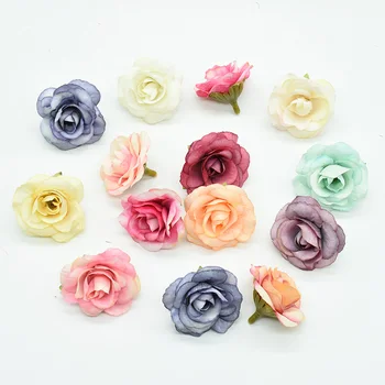 100 Vienetų Dirbtinių rožių galvos namų dekoro priedai Netikrą gėlių 