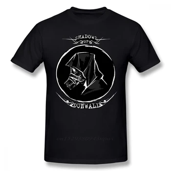 Dishonored Marškinėliai Juodi Šešėliai Marškinėliai Trumpomis Rankovėmis Atspausdintas Tee Shirt Mens Mielas Paplūdimio Medvilnės Marškinėlius