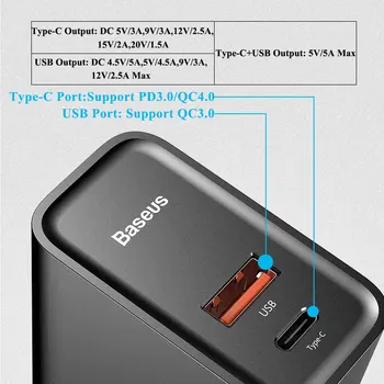 Baseus Greitai Įkrauti 4.0 3.0 USB Įkroviklio Redmi 7 Pastaba Pro 30W PD Apkrauna Greitas Telefonas, Įkroviklis Huawei 30 iPhone Pro 11